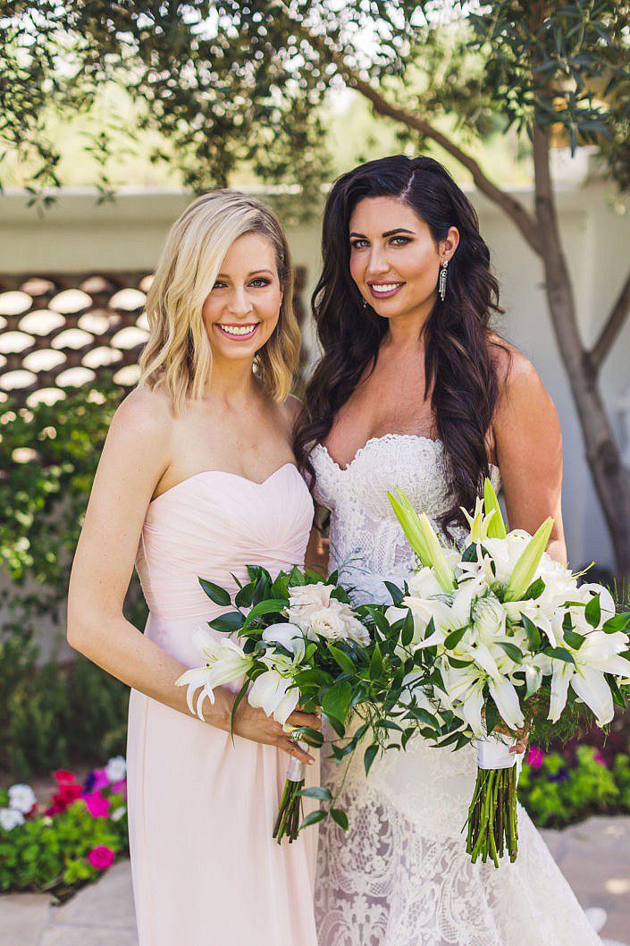 A bride and her maid-of-honor